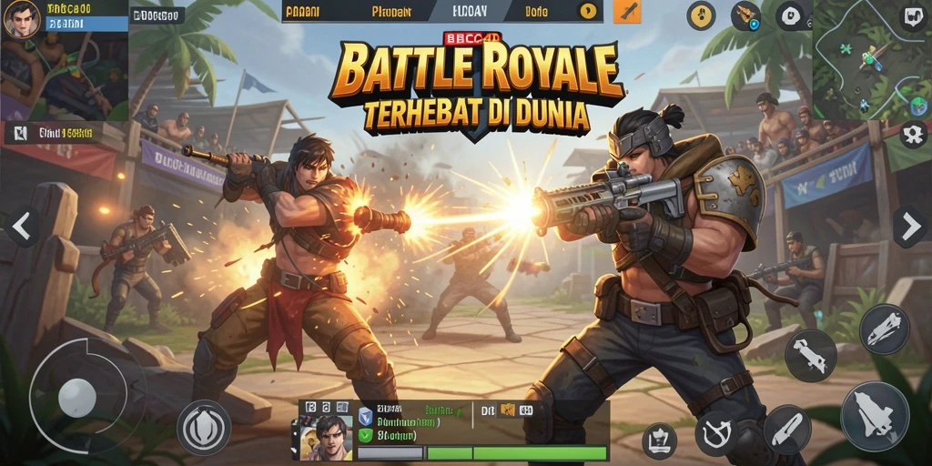 Tampilan gameplay seru dalam pertempuran Battle Royale di BBCA4D.