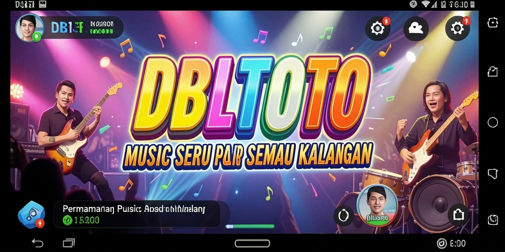 Screenshot gameplay DBLTOTO menampilkan aksi seru bermain musik.