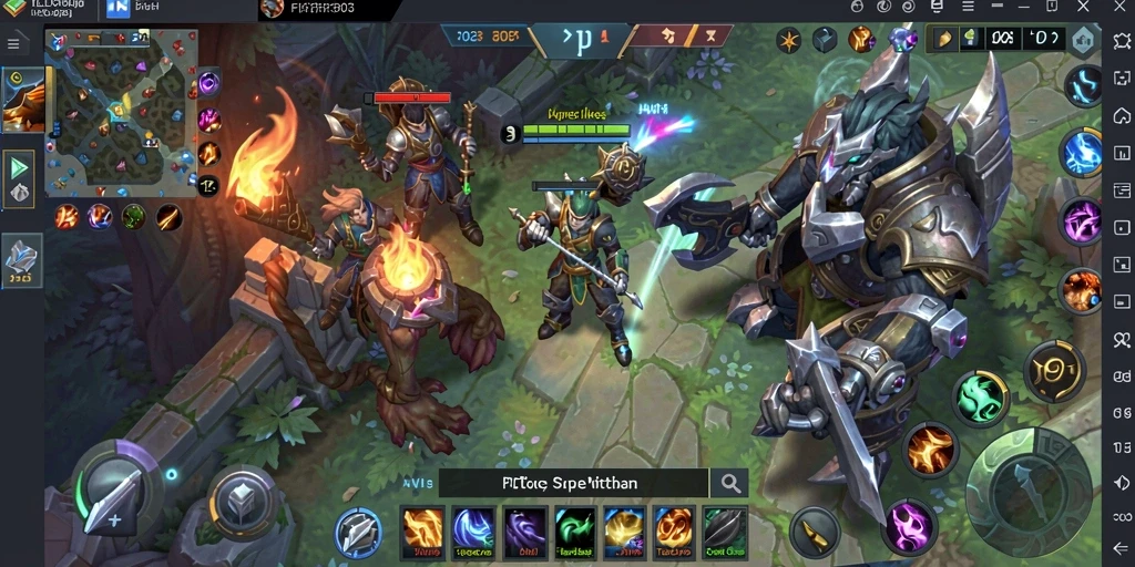Gameplay epik dalam arena pertempuran FILTER303 MOBA.