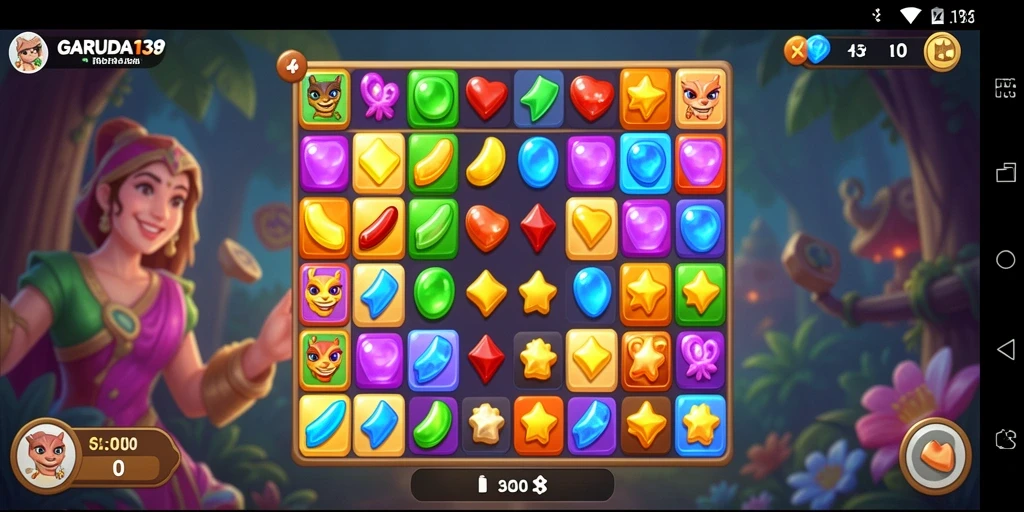 Tampilan gameplay GARUDA138 yang penuh warna dan menantang.