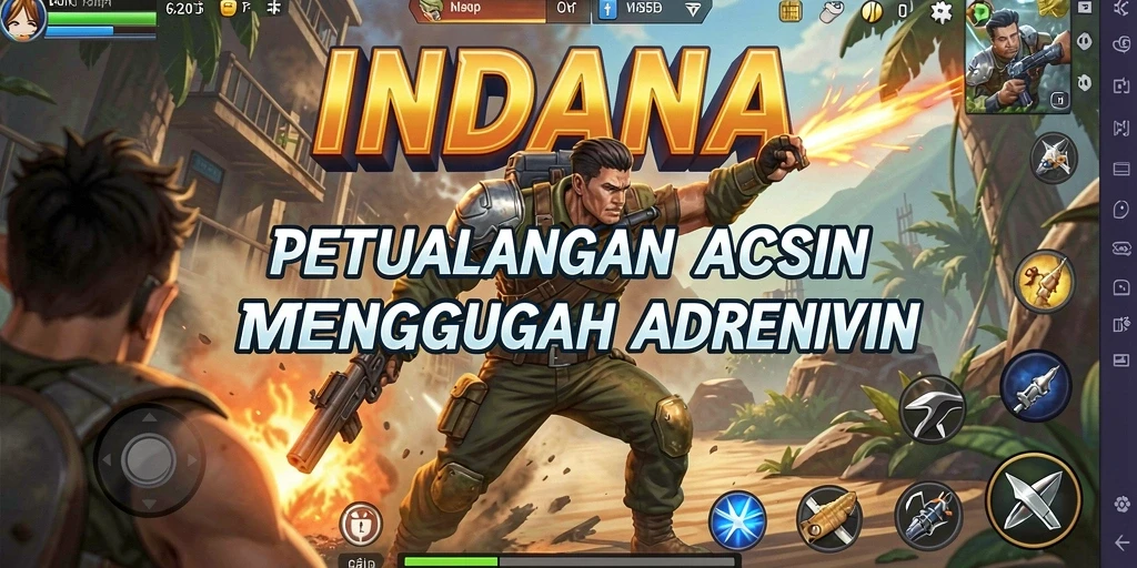 Gameplay menegangkan INDAAA dengan aksi seru dan karakter dinamis.