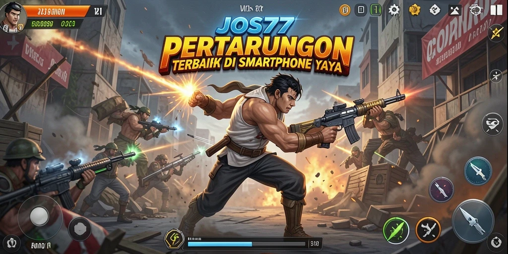 Screenshot JOS77 menampilkan pertarungan mendebarkan dengan aksi cepat.