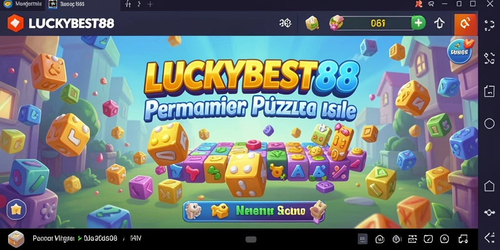 Tampilan permainan puzzle yang menarik dan penuh warna di LUCKYBEST88.