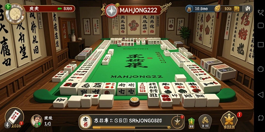 Gameplay seru MAHJONG222 dengan strategi menyusunnya.