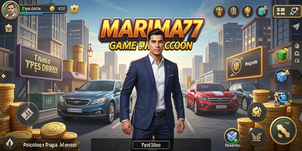 Screenshot MARIMA77 menampilkan gameplay dinamis dan grafis yang menarik.