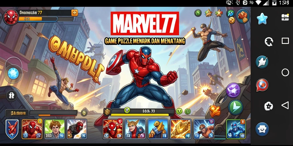 Tampilan gameplay seru dari MARVEL77 dengan teka-teki menantang.