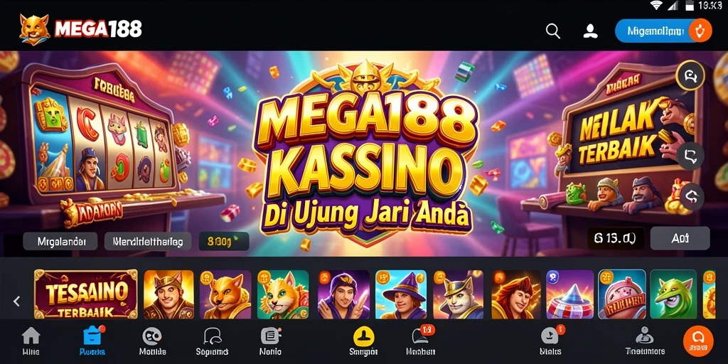 Tampilan permainan kasino yang menarik dan interaktif di MEGA188.