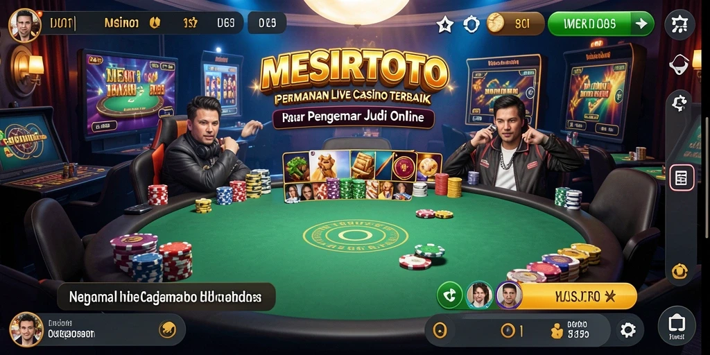 Menampilkan dealer profesional dan suasana Live Casino yang nyata.