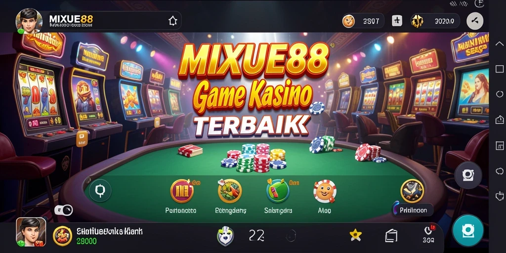 Tampilan screenshot gameplay MIXUE88 yang menampilkan keseruan bermain kasino.