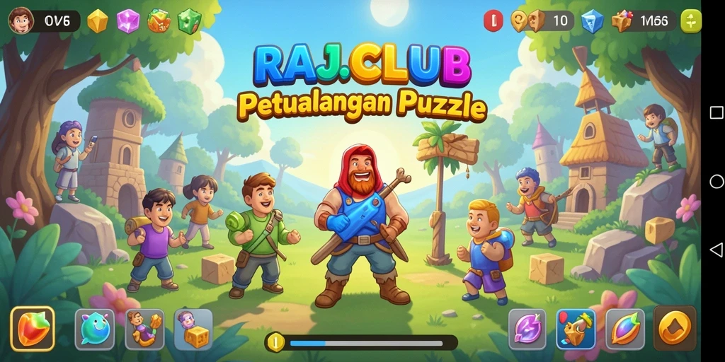 Tampilan gameplay menantang di RAJACLUB dengan berbagai teka-teki menarik.