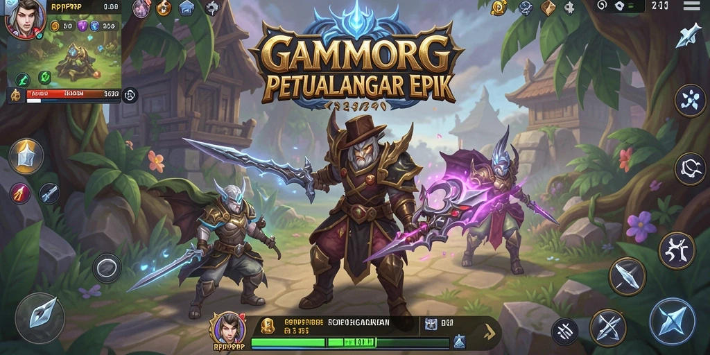 Screenshot gameplay RPRPRP yang menunjukkan pertarungan epik di dunia MMORPG.