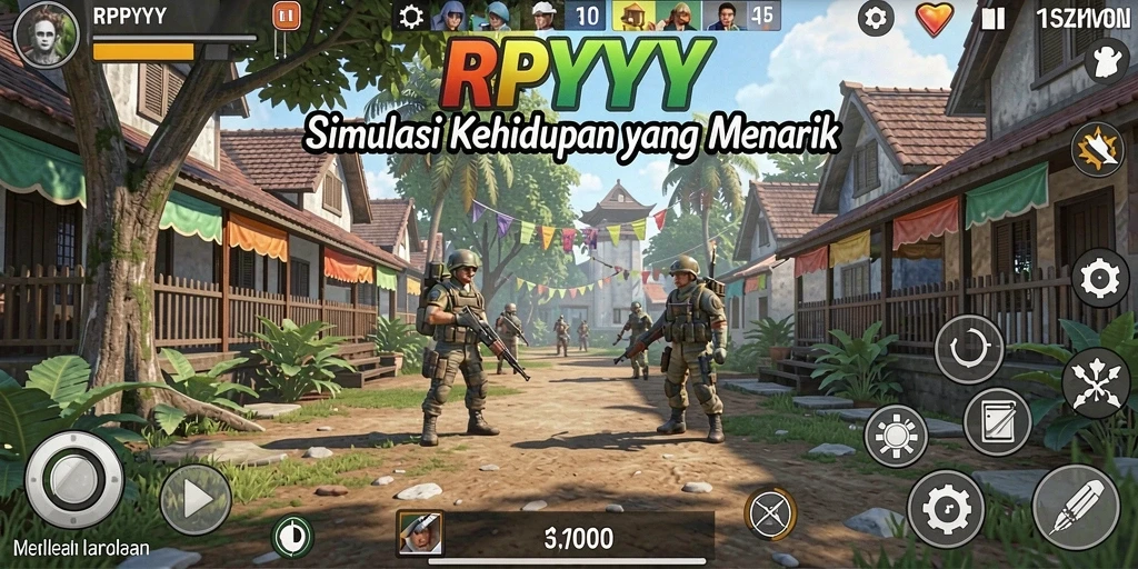 Tampilan gameplay RPYYY yang menarik dengan fitur interaksi sosial.