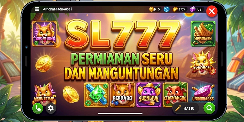 Tangkapan layar gameplay Slot menampilkan mesin slot dengan grafis menarik dan fitur bonus.