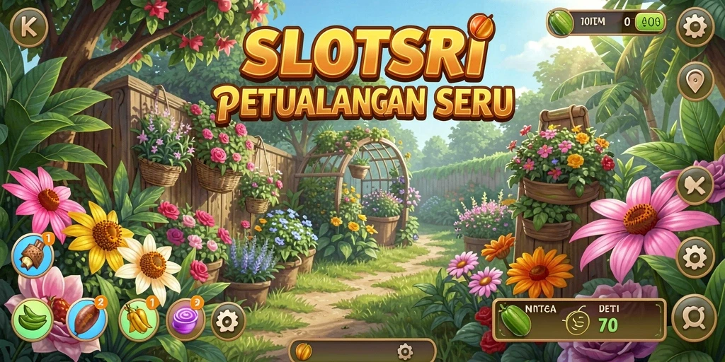 Tangkapan layar SLOTSRI yang menunjukkan aktivitas berkebun yang seru.