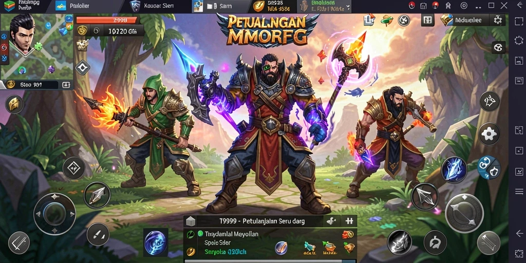 Gameplay seru T9999 dalam dunia MMORPG yang menakjubkan.