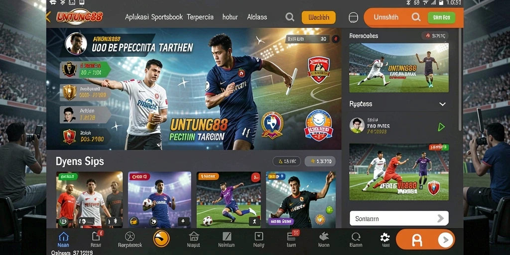 Tampilan gameplay menarik dari aplikasi UNTUNG88 dengan fitur Sportsbook.